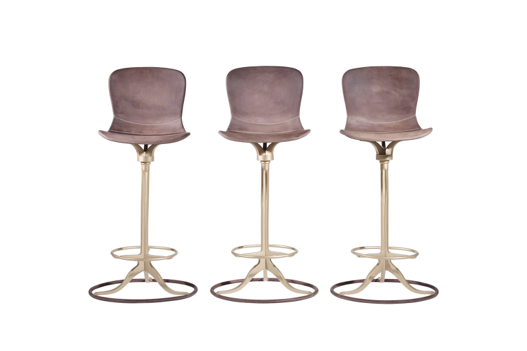 Set of 3 PT442 Bar Height Chairs + Swivel + Two Rings