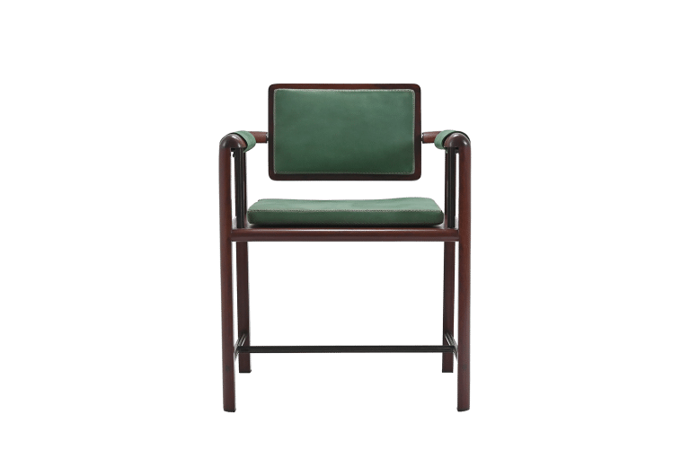 PTR11 Chair, Reclaimed Hardwood,Hand Stitched Leather Seating